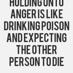 Food For Thought: Holding on to Anger